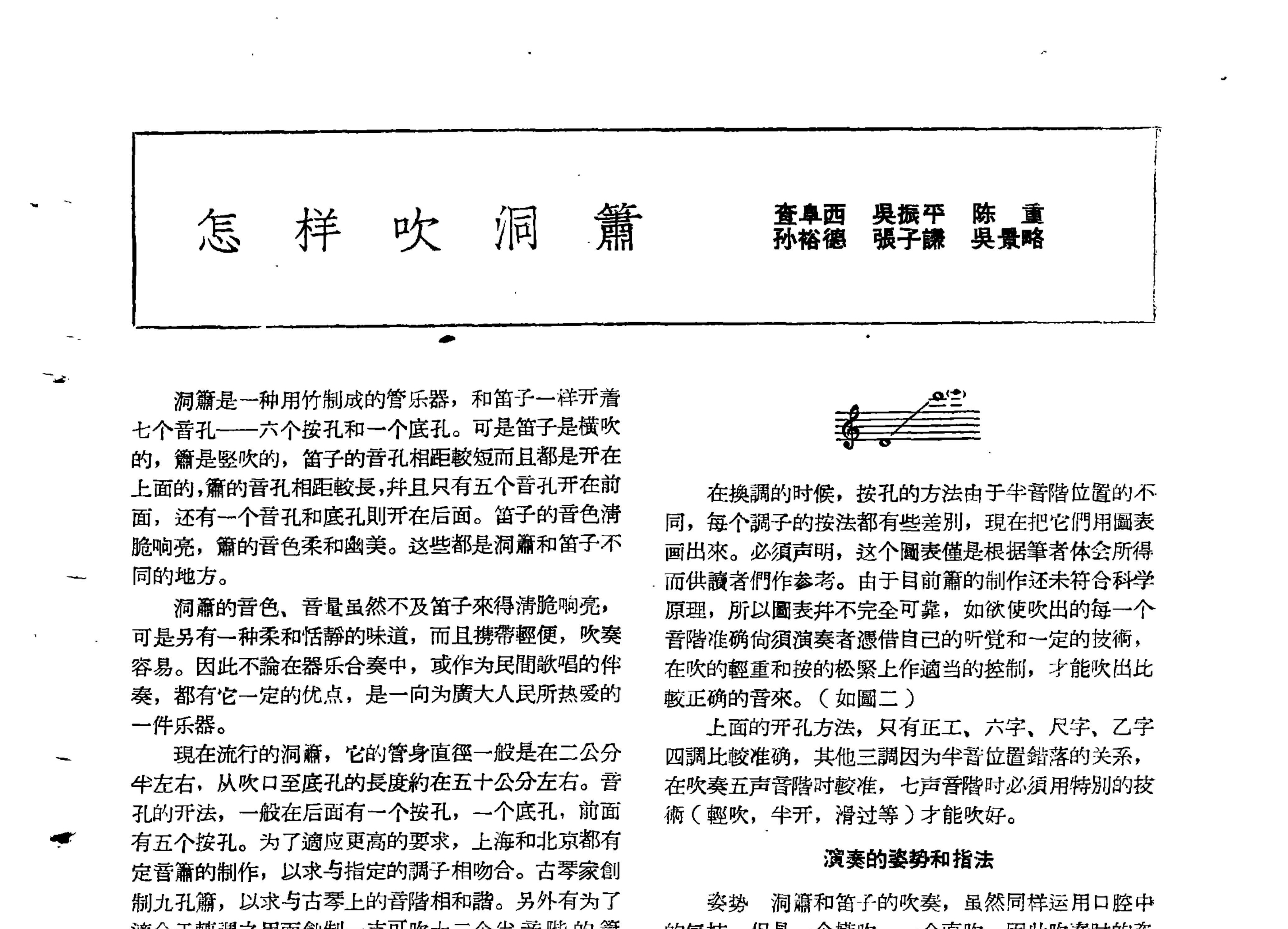 怎样吹奏洞箫